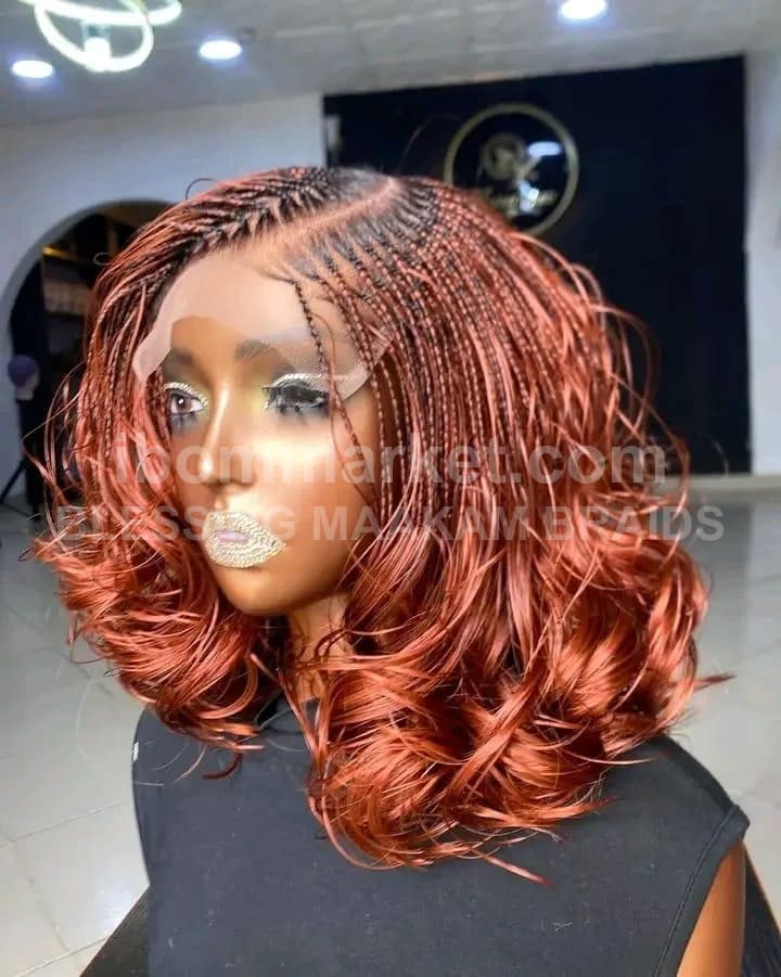 Elegant braided Bob wig for sale