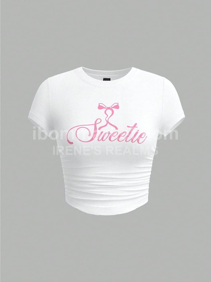 Sweetie Graphic Crop Top